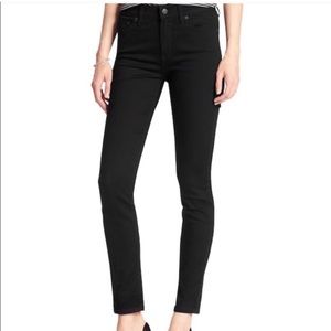 Banana republic high rise skinny black jeans 30/10
